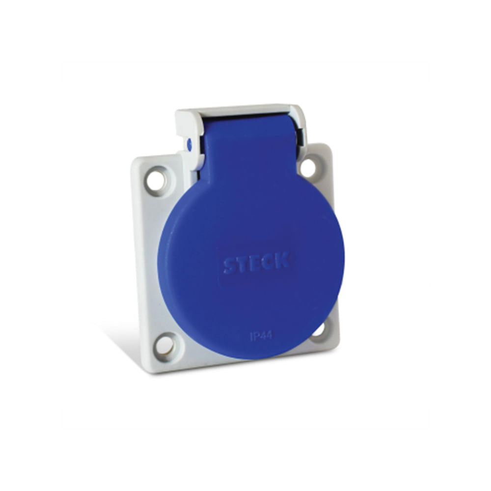 TOMADA INDUSTRIAL S-8641 QUASAR C/TAMPA 2P+T 20A 250V - STECK