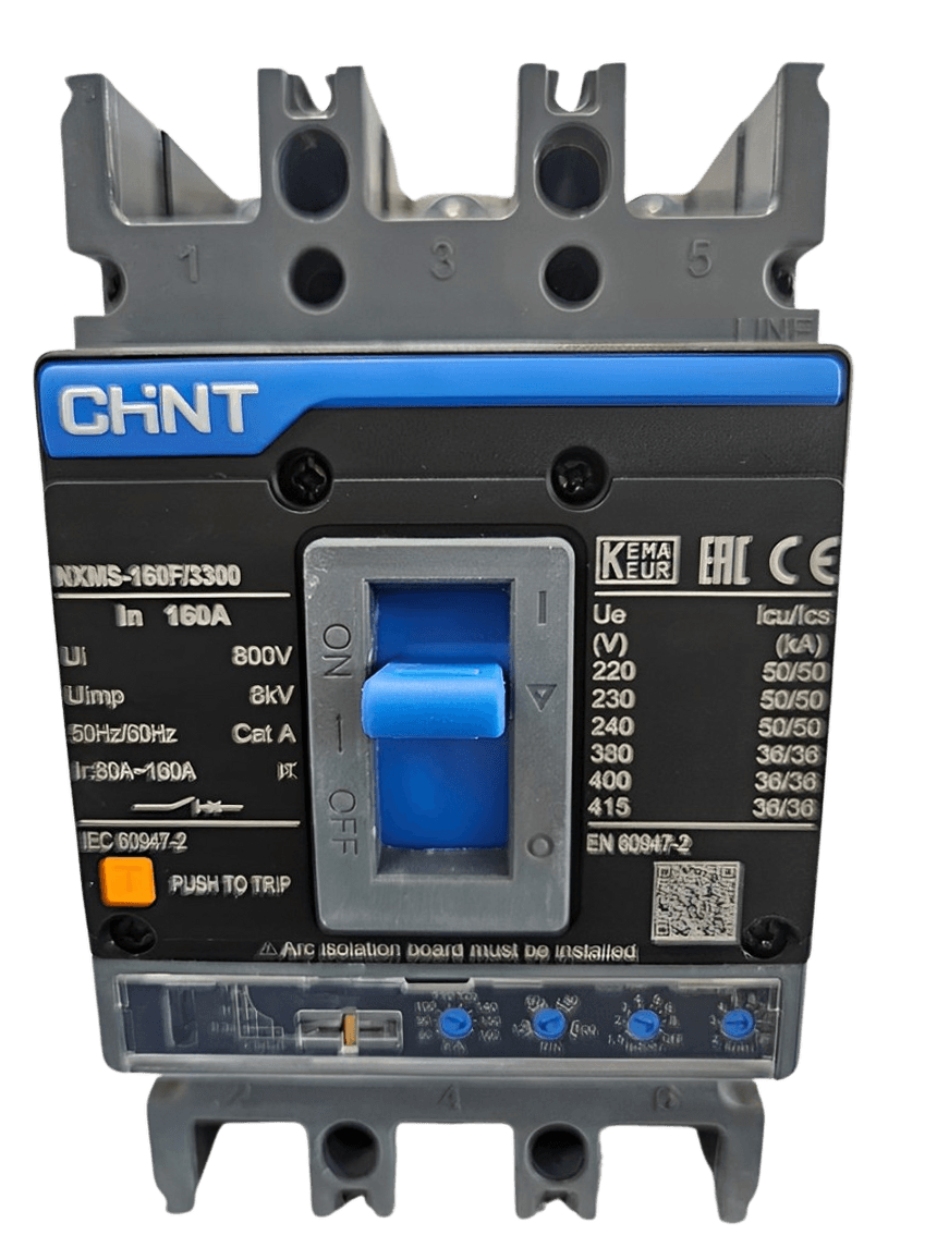 Disjuntor Caixa Moldada Tripolar Ajustável 80-160A NXMS-160F/3300