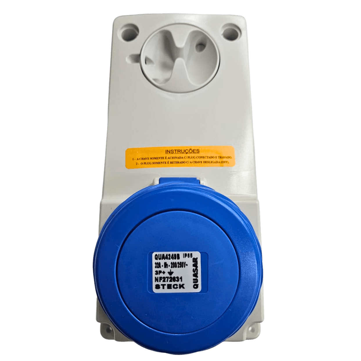 iwasan42　0329 Tomada Quasar 3P+T 200/250V 32A C/Bloqueio IP65 Cod. QUA4249B – Steck